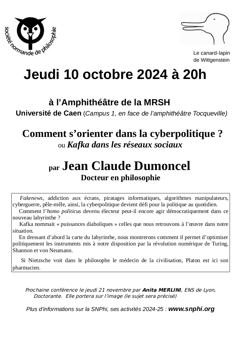 Affichette  pour Conf 10 10 2024 portrait