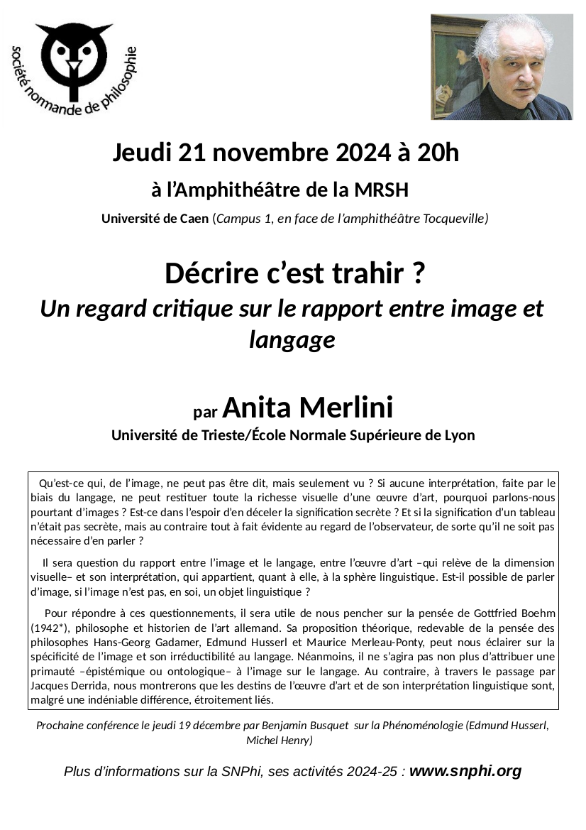 Affichette  pour Conf 21 11 2024 portrait