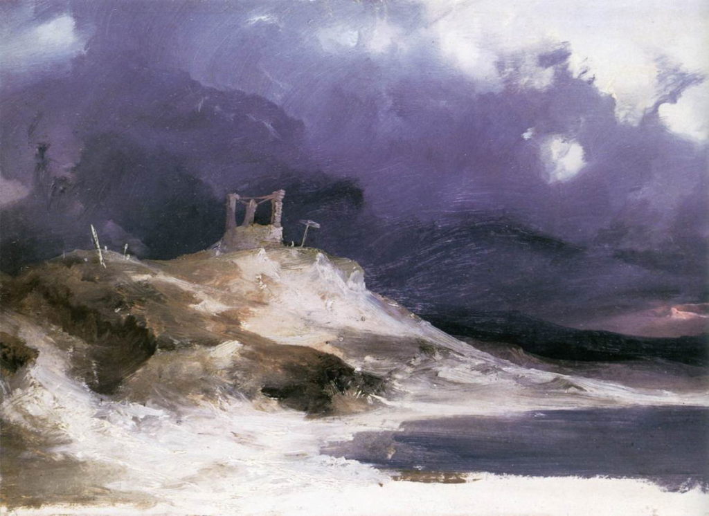 blechen scaffold in storm 1833